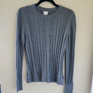 a new day Light Gray Cable Knit Sweater